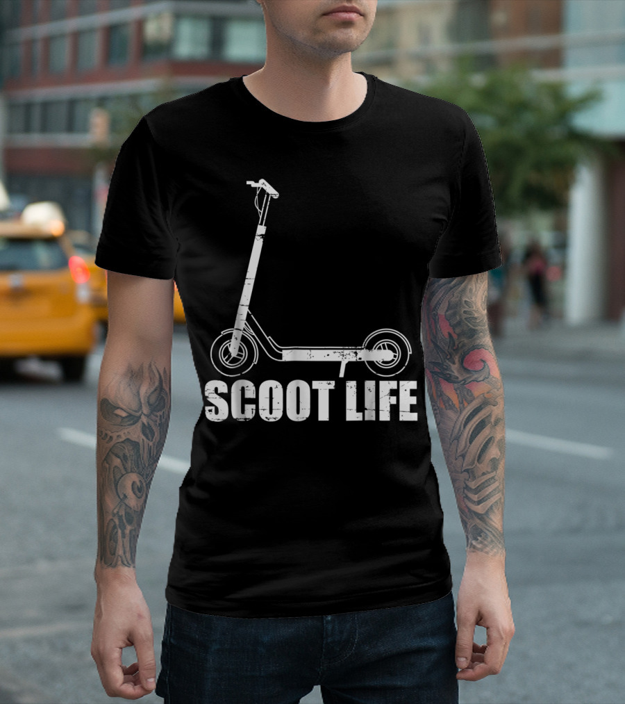 Scoot Life Kick Scooter Riders Mens T-Shirt
