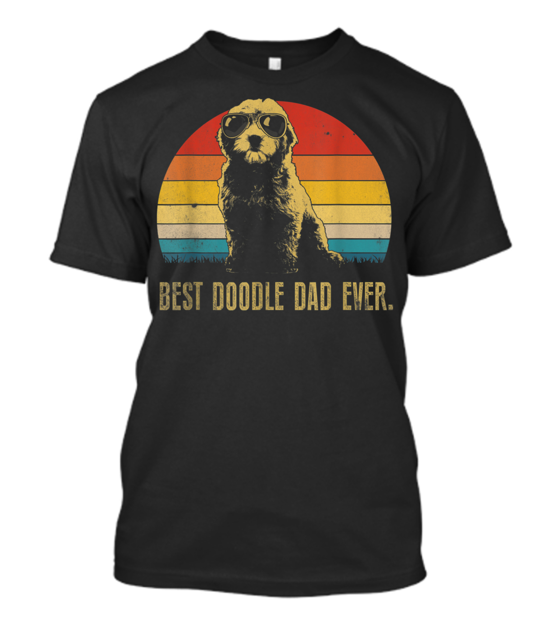Best Doodle Dad Ever Vintage Retro Dog Lover Father's Day T-Shirt