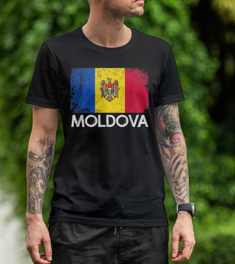 Vintage Moldovan Flag Moldova T-Shirt