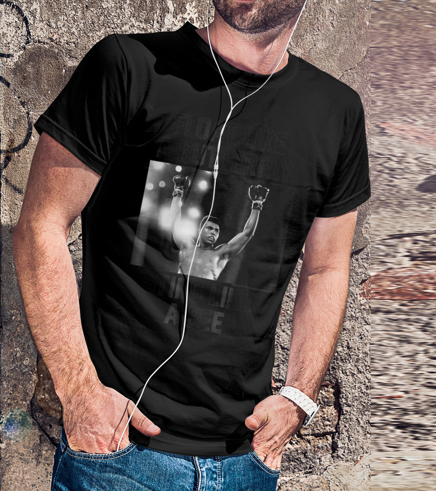 Float Like A Butterfly Sting Like A Bee Muhammad Ali Boxer T-Shirt