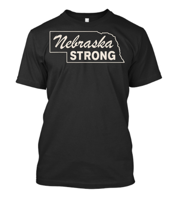 Nebraska Strong State Outline T-Shirt