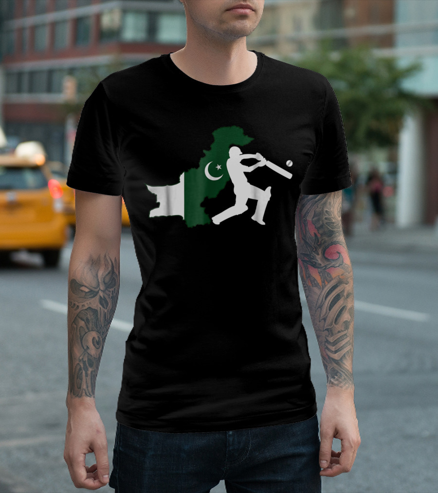 Pakistan Cricket Team Map And Player T-Shirt