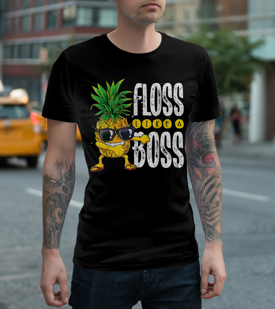 Floss Like A Boss Pineapple Sunglasses T-Shirt