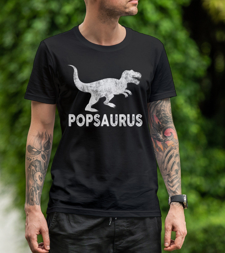 Popsaurus Dinosaur With T-Rex T-Shirt