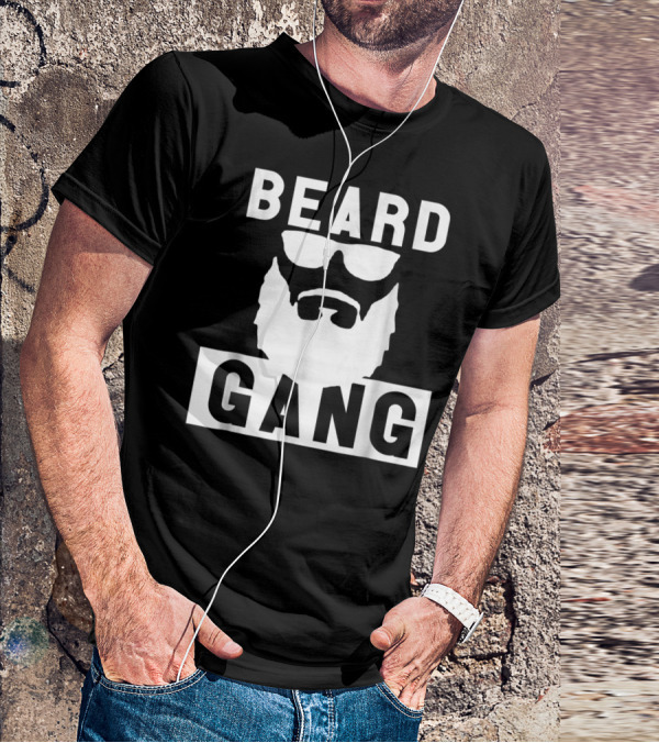 Beard Gang Beard And Mustache Sunglasses T-Shirt