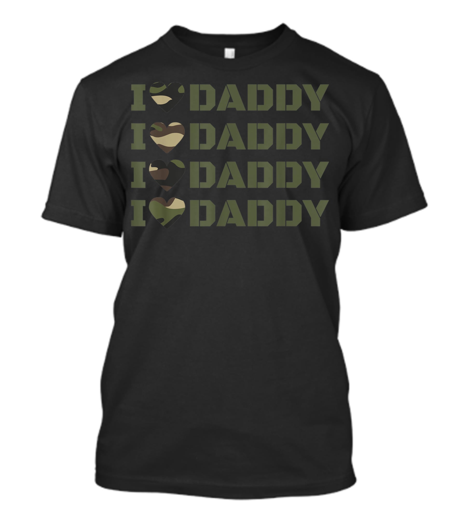 I Love Daddy Camouflage Army Daddy Dad In The Military T-Shirt