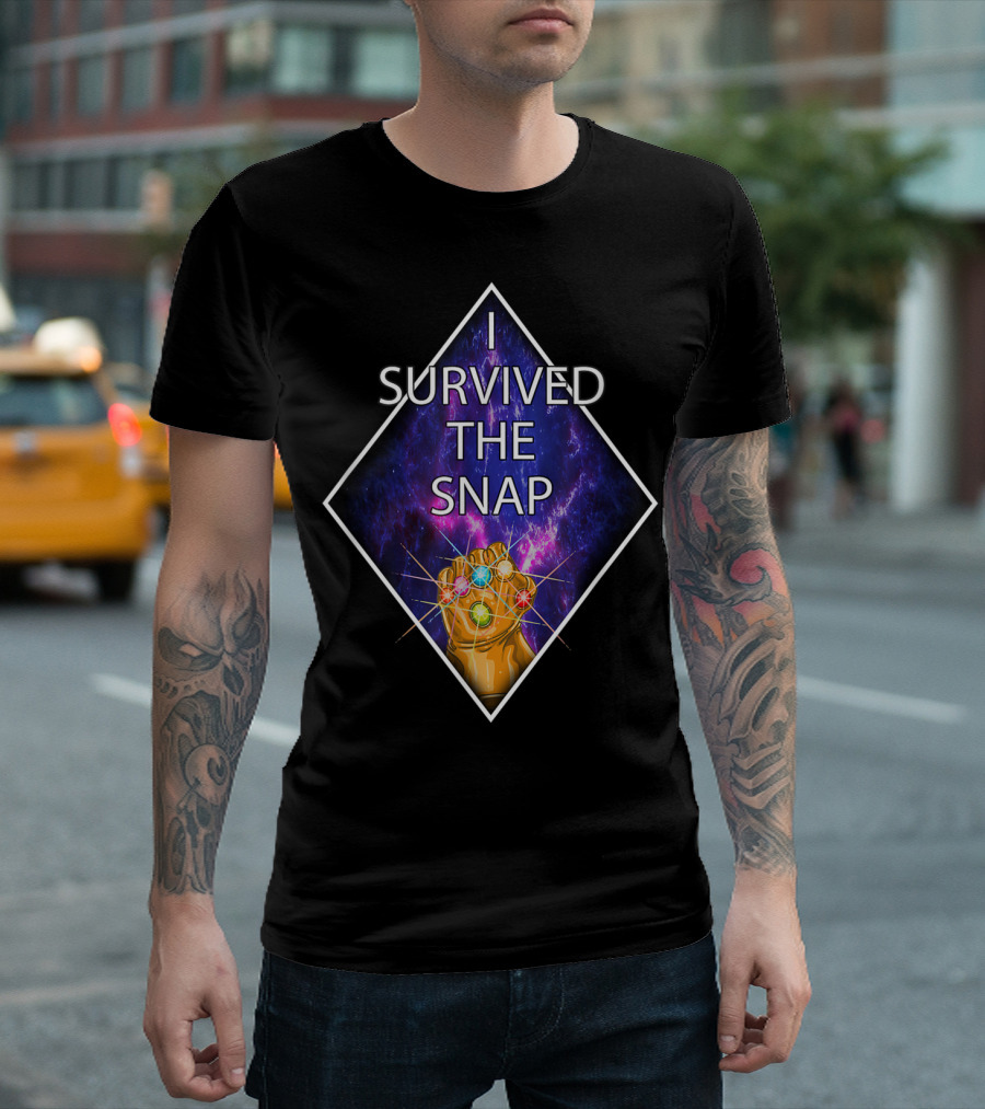I Survived The Snap Infinity Gauntlet Humor Kirbi T-Shirt