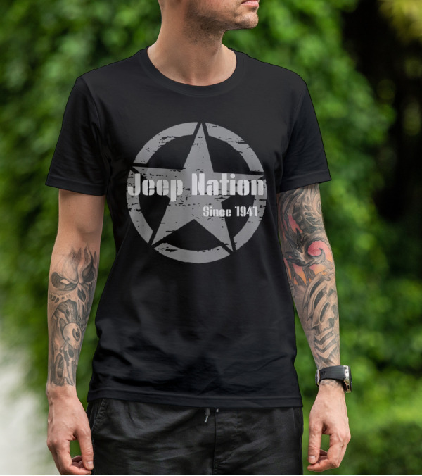 Jeep Nation Since 1941 Star 4x4 Off Road Adventure T-Shirt