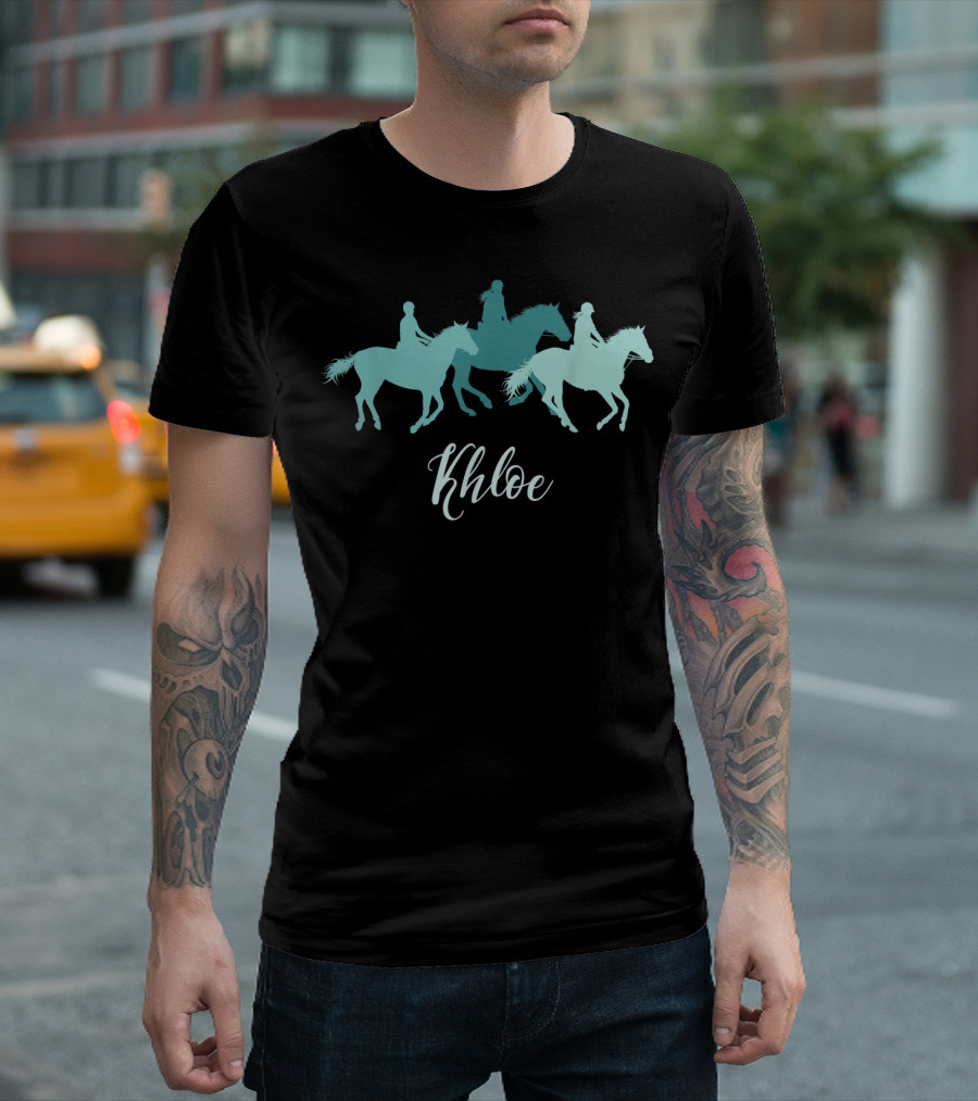 Khloe Personalized Horse Rider Birthday T-Shirt