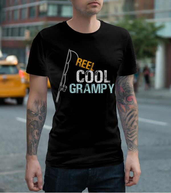Reel Cool Grampy Fishing Rod Grandpa Shirt Granddaughter Gift T-Shirt