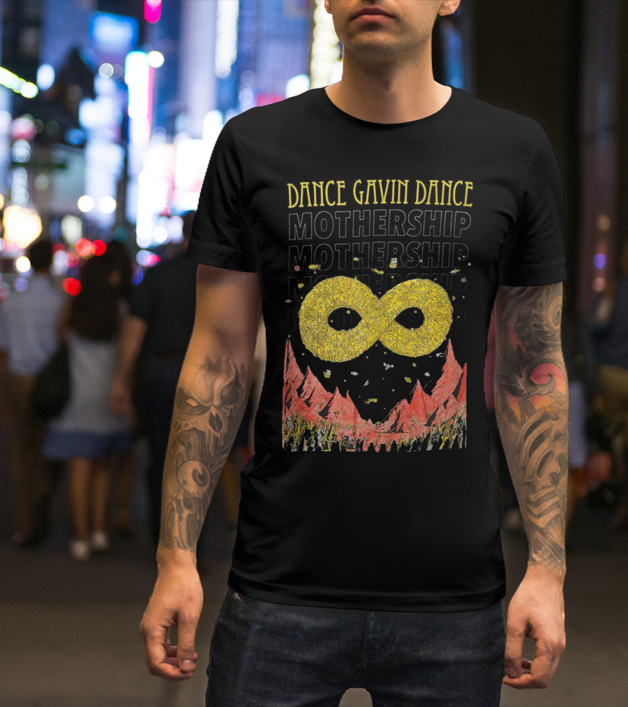 Dance Gavin Dance Mothership Infinite Symbol Red Mountain Scene T-Shirt