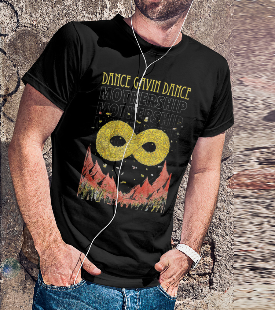 Dance Gavin Dance Mothership Infinite Symbol Red Mountain Scene T-Shirt