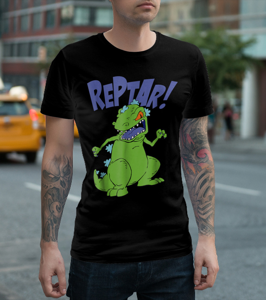 Reptar Rugrats Nickelodeon Animated Dinosaur Character T-Shirt