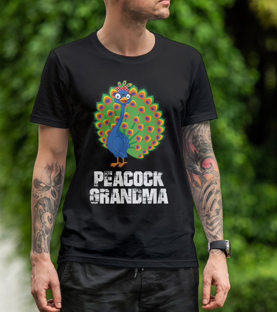 Peacock Grandma Birthday Nana T-Shirt