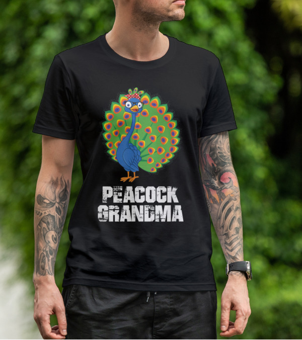 Peacock Grandma Birthday Nana T-Shirt