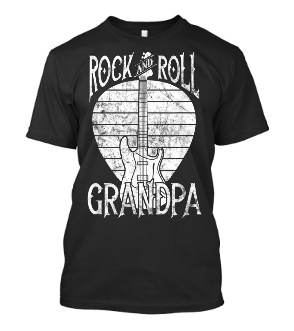 Rock And Roll Grandpa Vintage Guitar Player Iconic T-Shirt