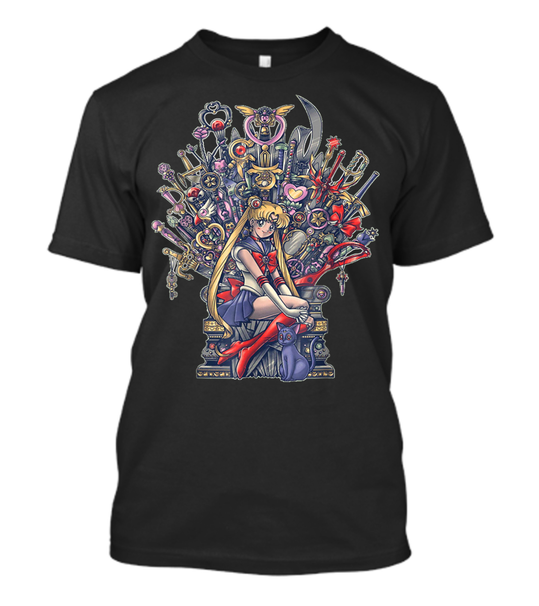 Sailor Moon Magic Throne With Keys And Cat T-Shirt