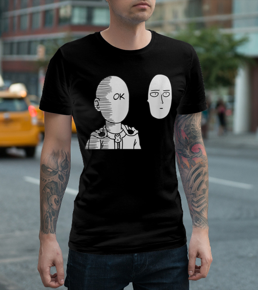 Saitama OK Face Oppai Otaku Manga T-Shirt