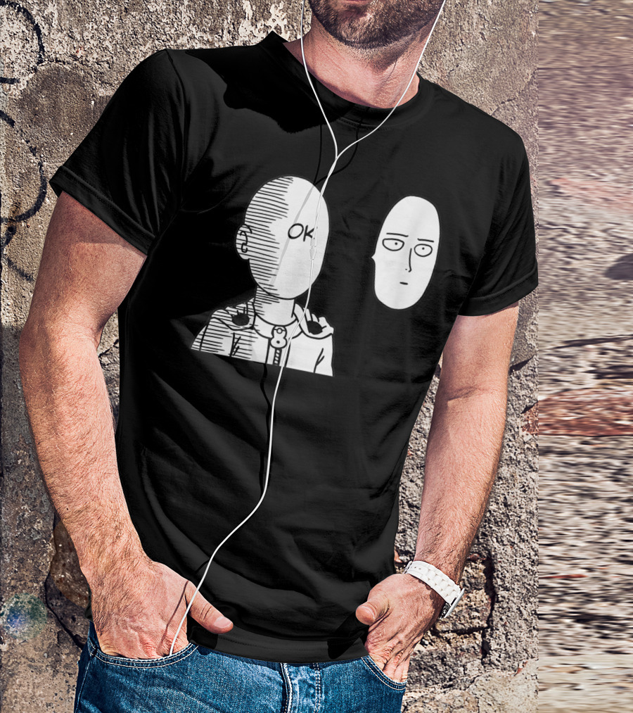 Saitama OK Face Oppai Otaku Manga T-Shirt