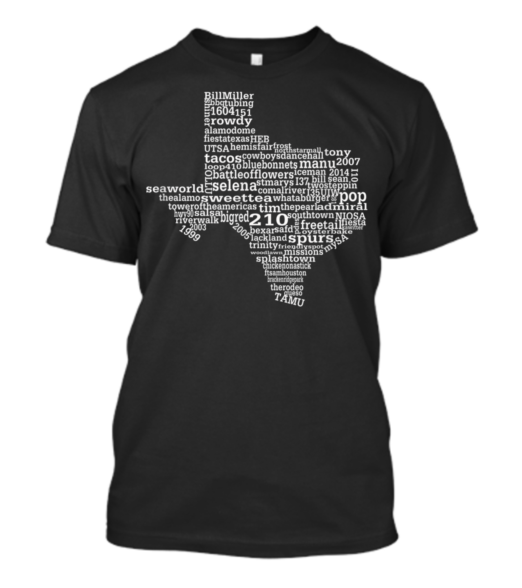 Spurs SeaWorld Riverwalk Selena Sweet Tea San Antonio Texas 210 Fiesta Alamo T-Shirt