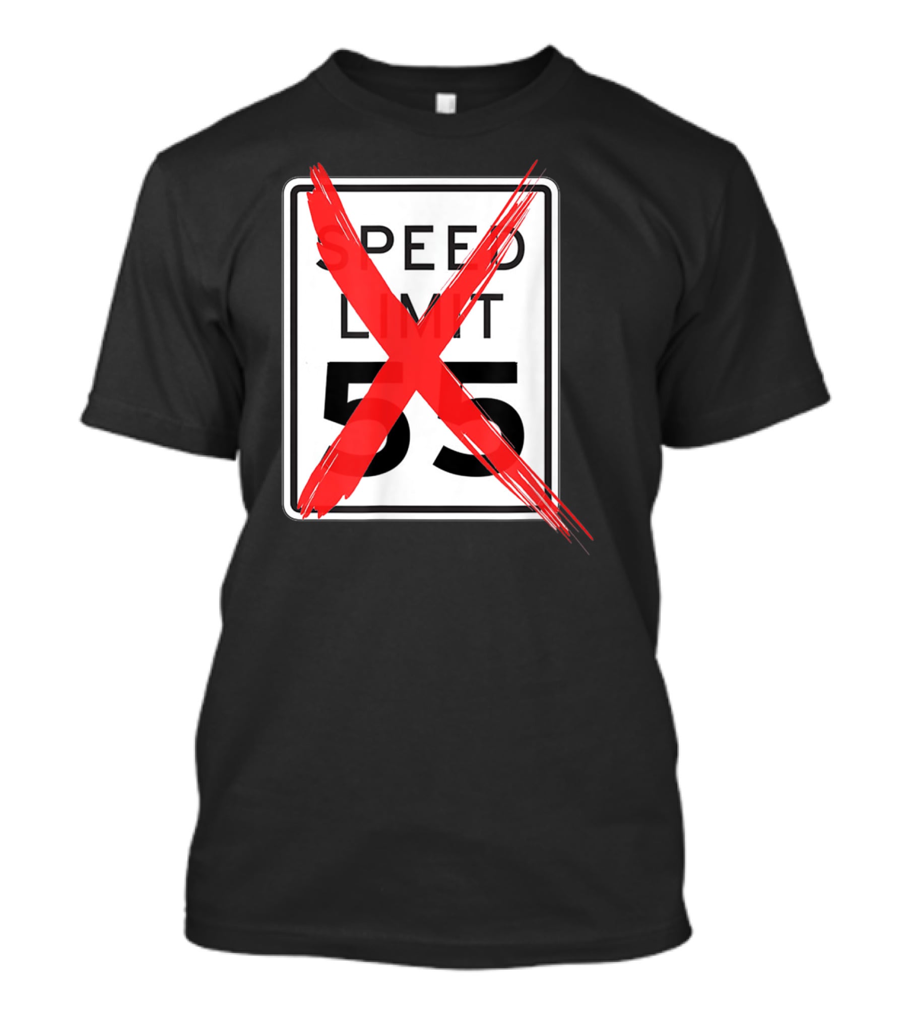 Speed Limit 55 Red Crossed Car Enthusiast T-Shirt
