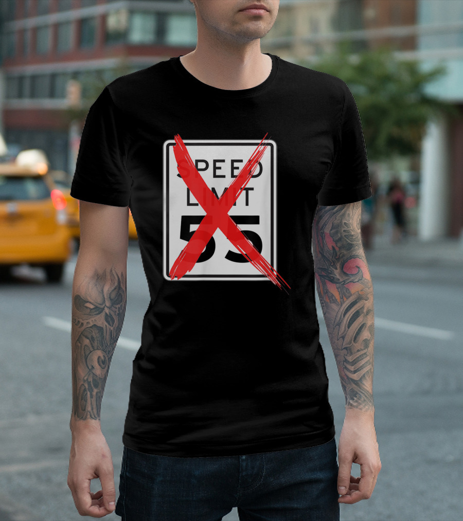 Speed Limit 55 Red Crossed Car Enthusiast T-Shirt