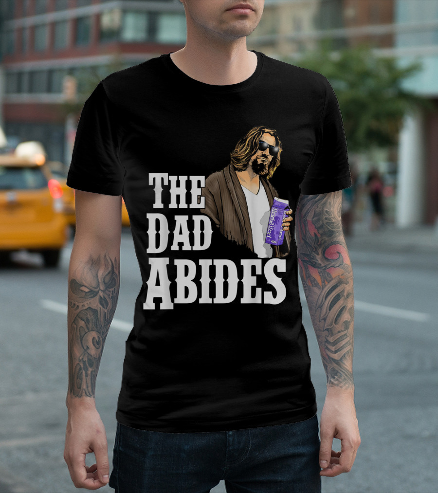 The Dad Abides Cool Milk Carton Robe Sunglasses T-Shirt