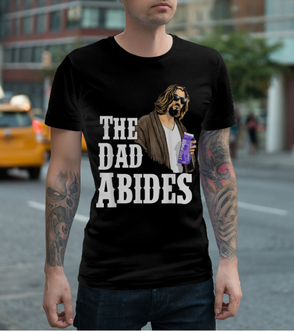 The Dad Abides Cool Milk Carton Robe Sunglasses T-Shirt