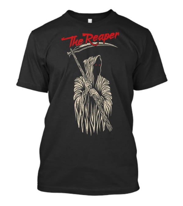 The Reaper Cloaked Scythe Bearer With Red Eyes T-Shirt