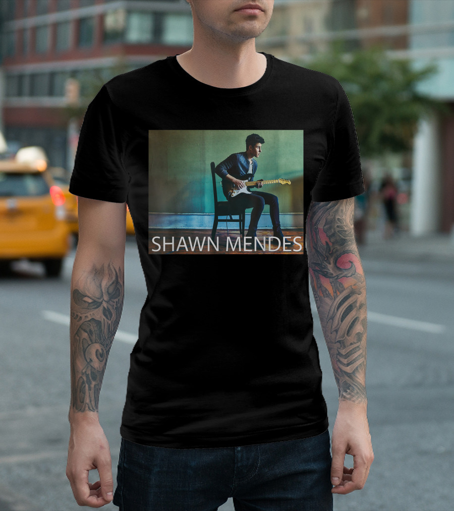 SHAWN MENDES Three Empty Words Mendes Guitar Player T-Shirt