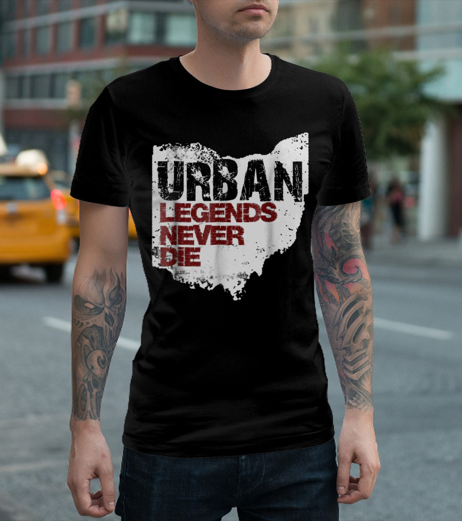 Urban Legends Never Die Ohio State Map T-Shirt