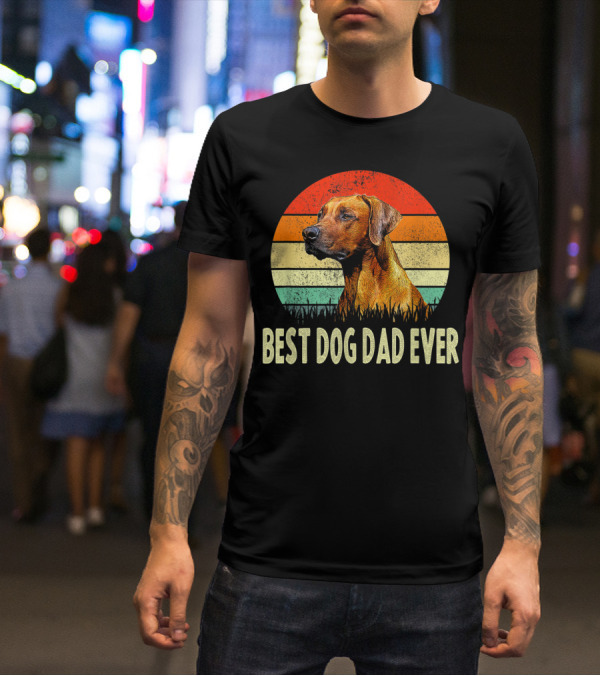 Vintage Best Dog Dad Ever Retro Canine T-Shirt