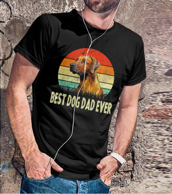 Vintage Best Dog Dad Ever Retro Canine T-Shirt