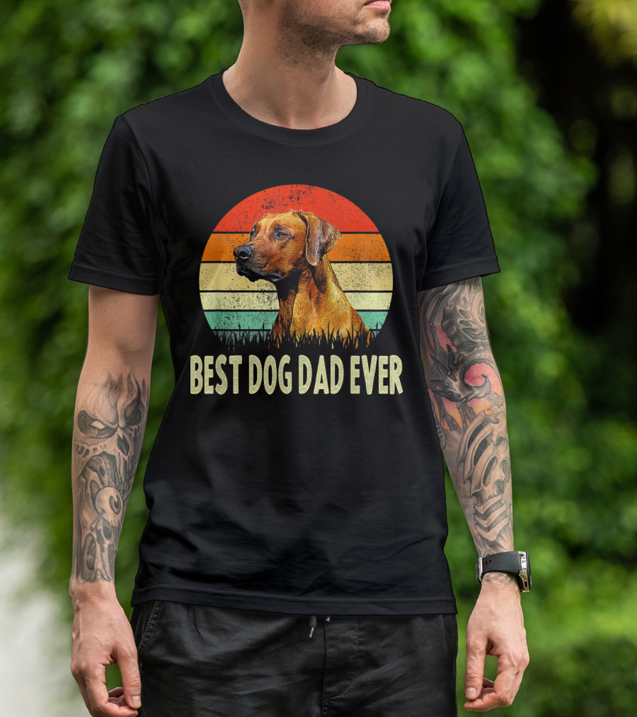 Vintage Best Dog Dad Ever Retro Canine T-Shirt