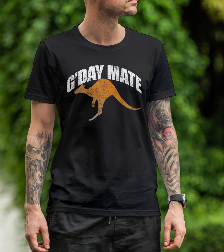 G'Day Mate Kangaroo Down Under Iconic Aussie Greeting T-Shirt