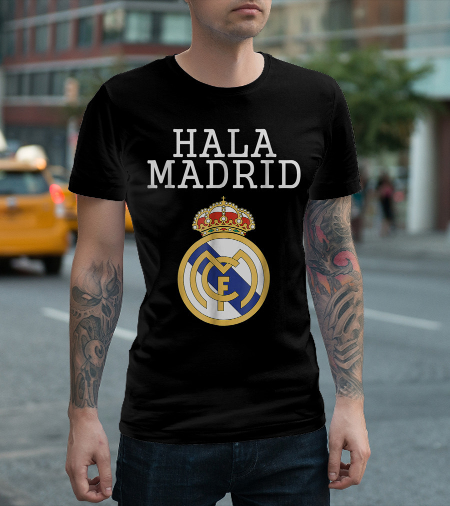 Hala Madrid Real Madrid CF Crest with Crown T-Shirt