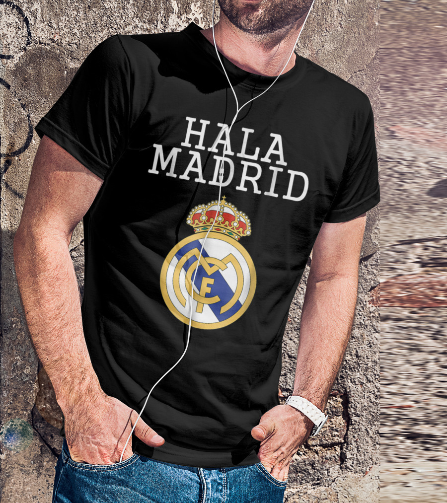 Hala Madrid Real Madrid CF Crest With Crown T-Shirt