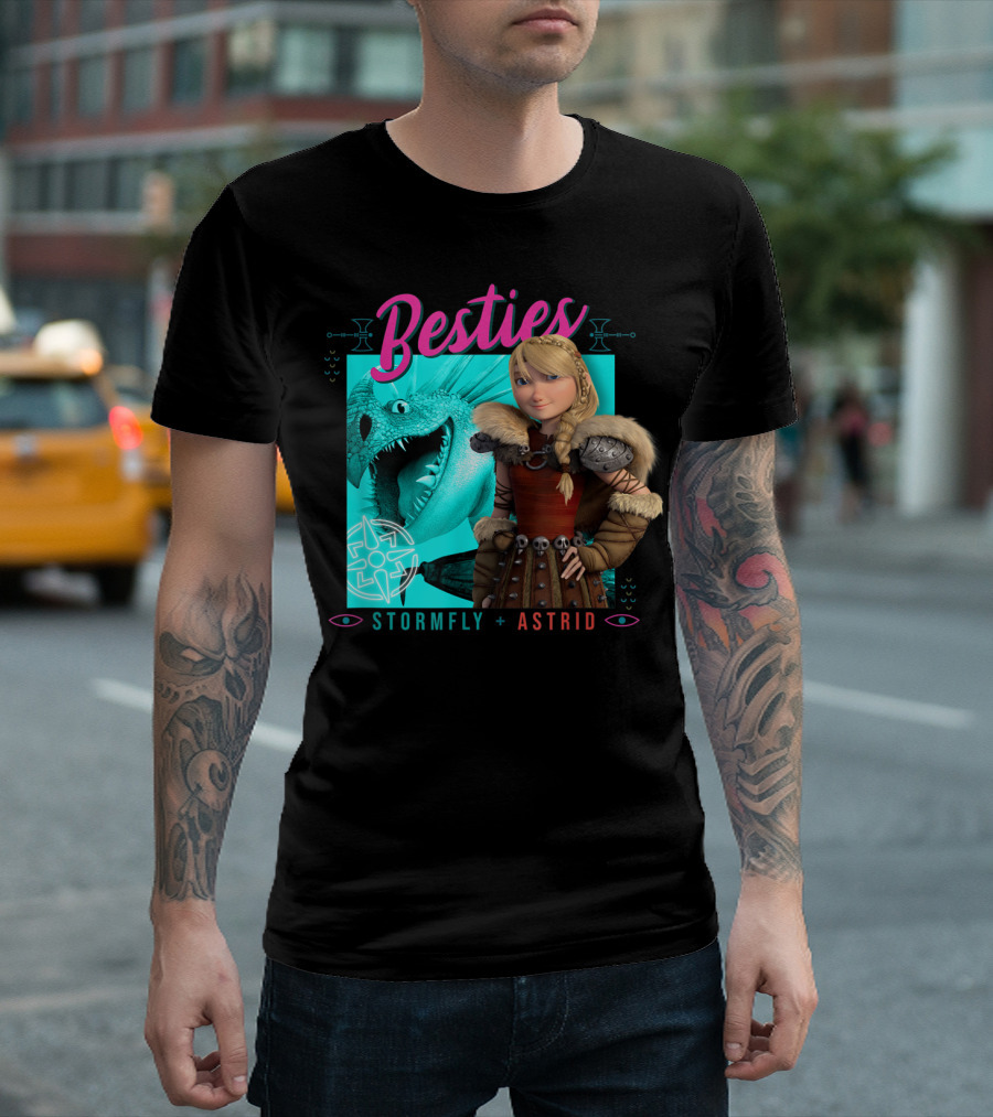 Besties Stormfly + Astrid How to Train Your Dragon 3 Hidden World T-Shirt