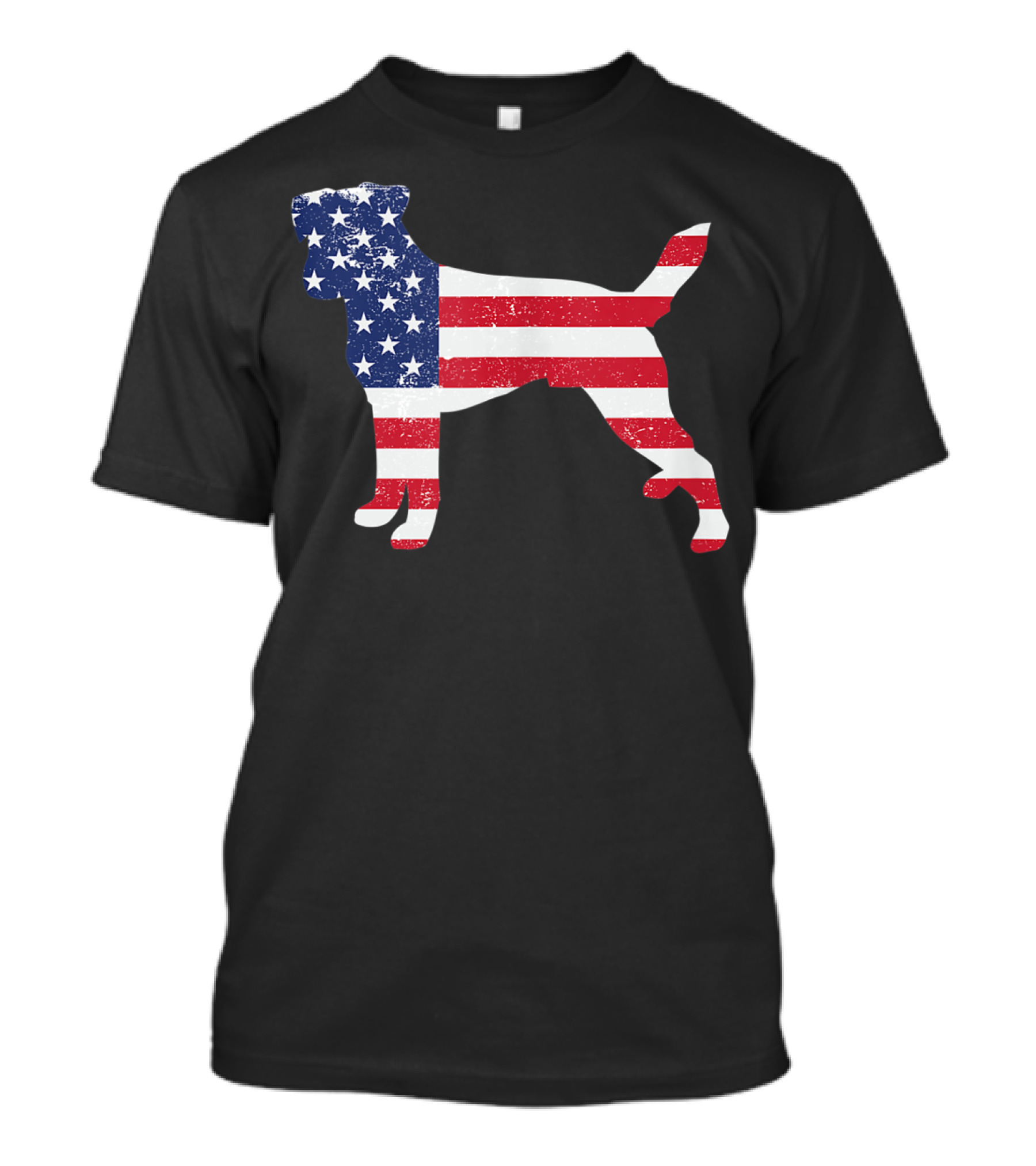 Jack Russell Dog Silhouette American Flag 4th Of July Tank T-Shirt