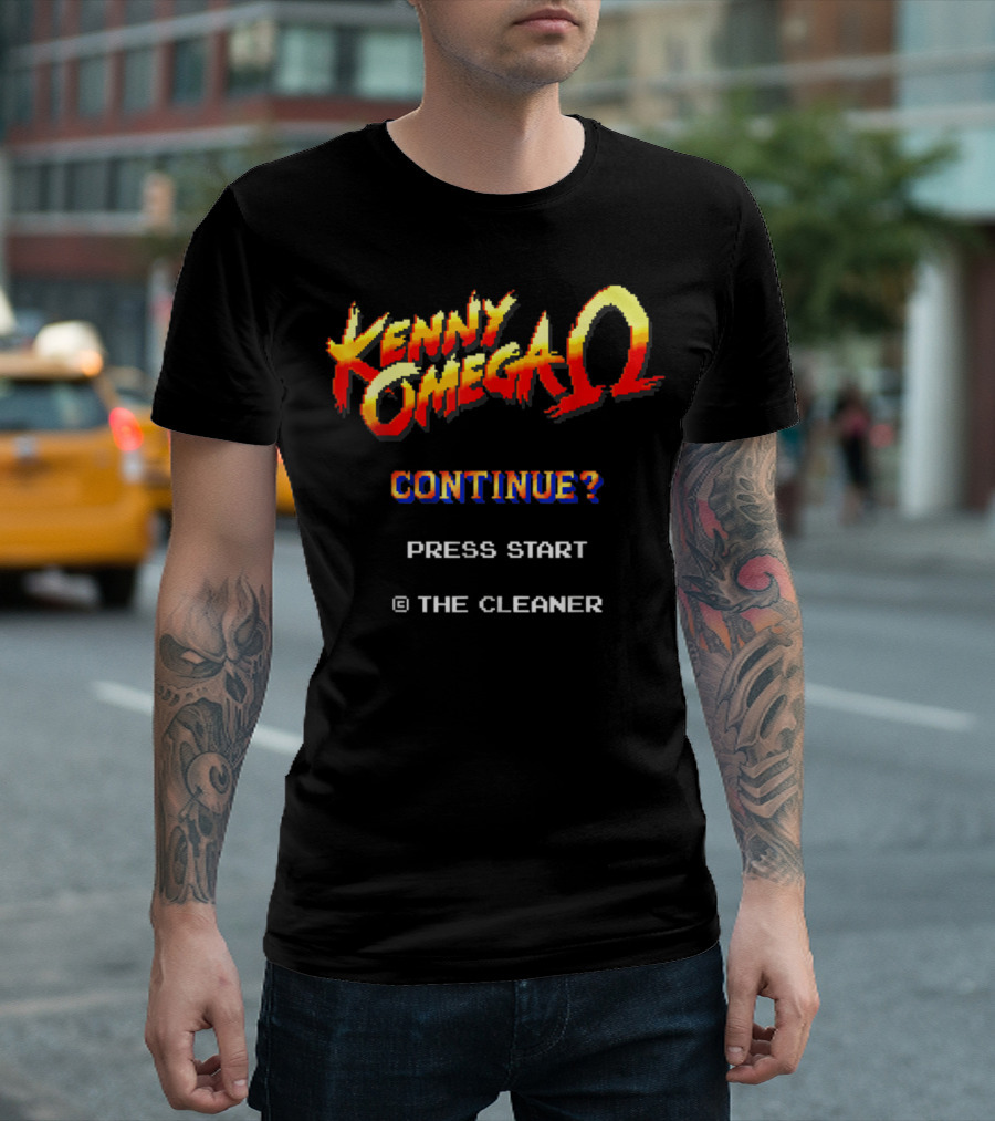 Kenny Omega Continue? Press Start The Cleaner 8 Bit Game T-Shirt