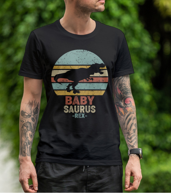 Baby Saurus Rex Vintage Dinosaur Kids T-Shirt