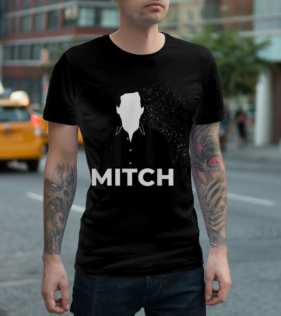 Mitch Faceless Silhouette With Exploding Background T-Shirt