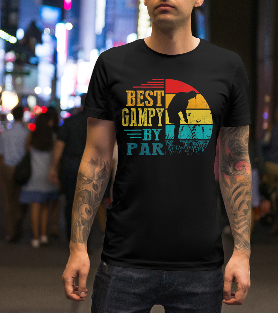 Best Gampy By Par Golf Lover Golfer Vintage T-Shirt