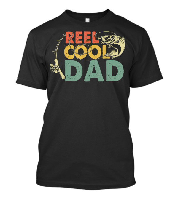 Reel Cool Dad Vintage Fishing Funny Mens Fat T-Shirt
