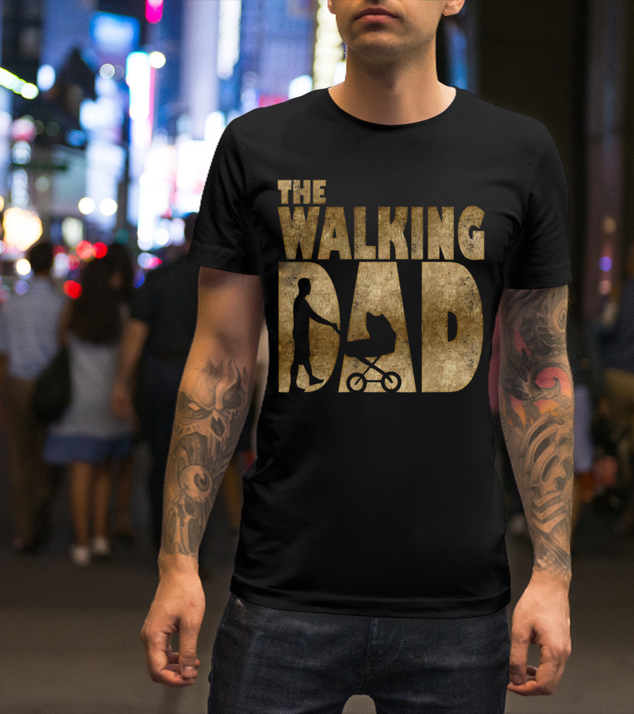 The Walking Dad Mens New Parent Stroller T-Shirt