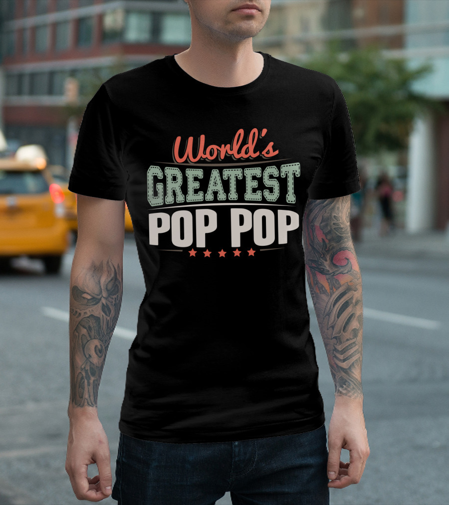 World's Greatest Pop Pop Grandpa Mens T-Shirt
