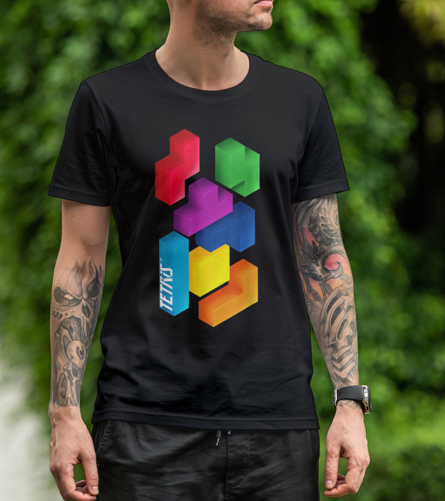 Tetris Colorful Blocks Mommy And Me T-Shirt
