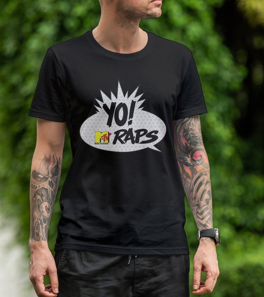 YO MTV Raps Music Television Comic Book Talk Bubble T-Shirt