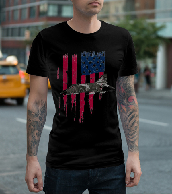 Patriotic 4 Phantom McDonnell Douglas American Fighter Jet T-Shirt