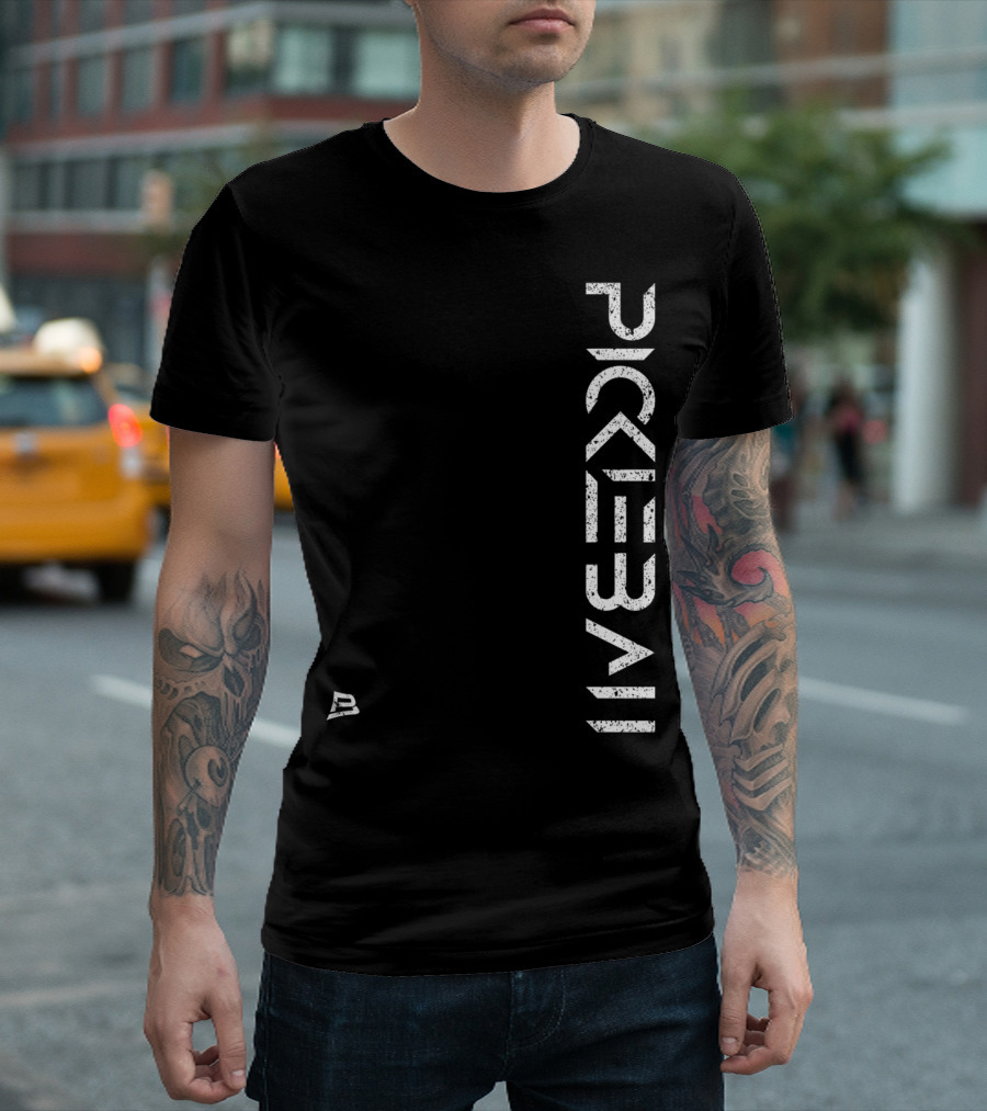Pickleball Live Distressed Premium Fit White Text with Small T-Shirt